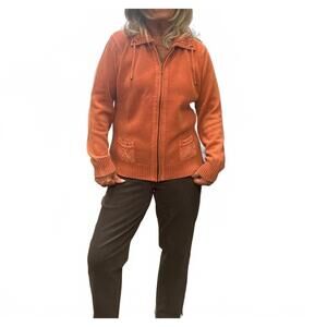 NEW PBJ BLUES full zip cardigan in red rock